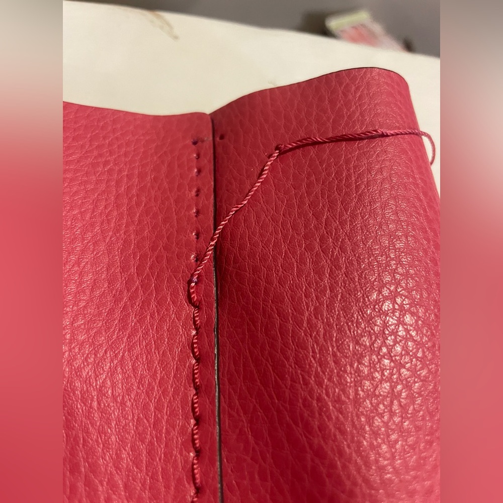 Coach Derby Tote F58660 Strawberry Red Pebbled Leather Large Shoulder Bag - Picture 10 of 14
